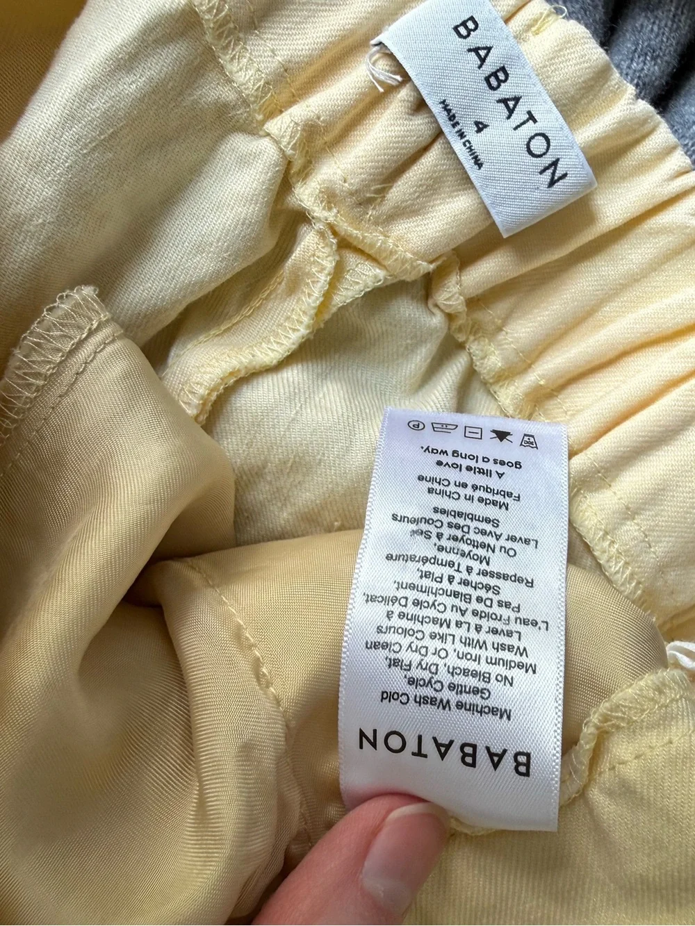 Babaton Butter Yellow Linen Blend Pants Size 4